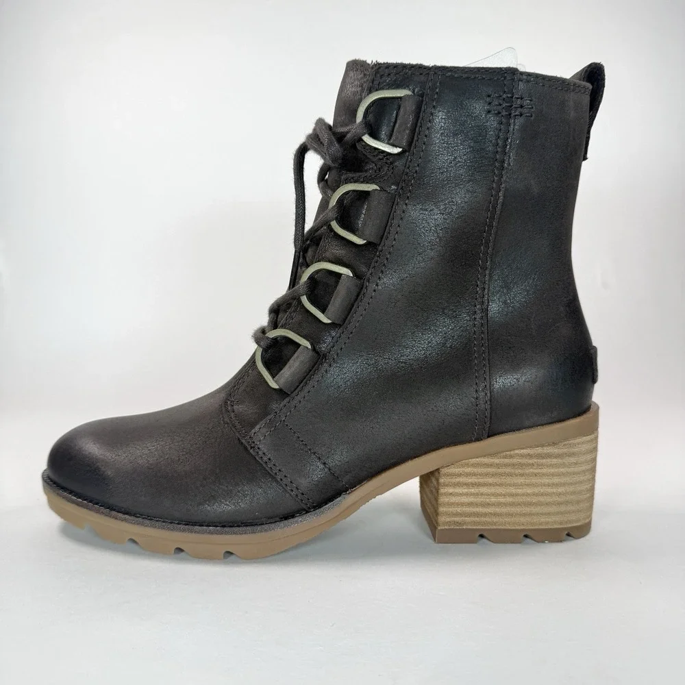 Sorel Womens 8.5 Waterproof Leather Lace Up Ankle‎ Boots Brown NL3715 NWT
